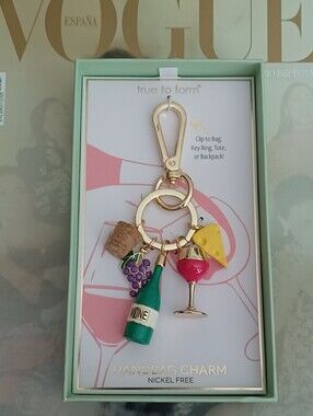 True To Form Wine & Cheese Handbag Charm 🍷🧀